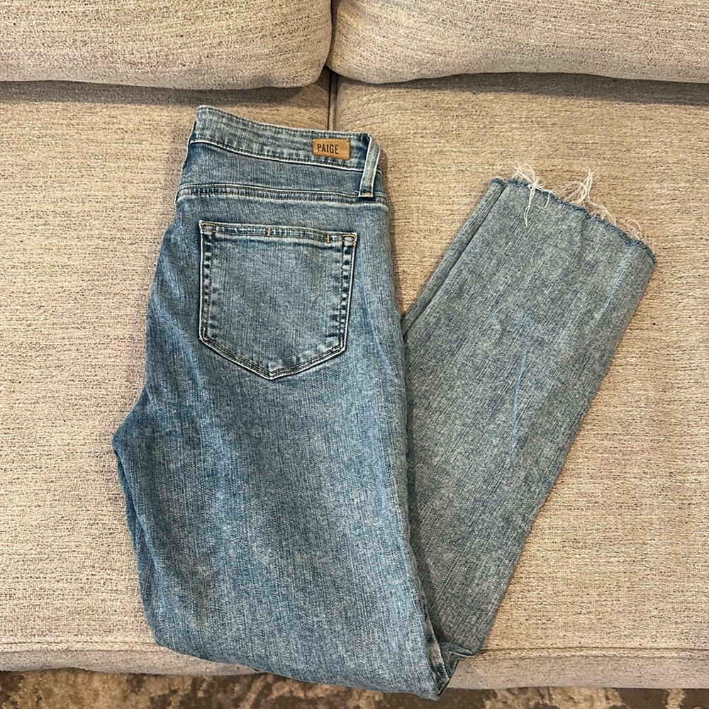 PAIGE Women's Light Blue Skinny Jeans